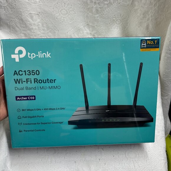 TP-Link AC1350 Wireless Dual Band Router Archer C59 New - Picture 1 of 4
